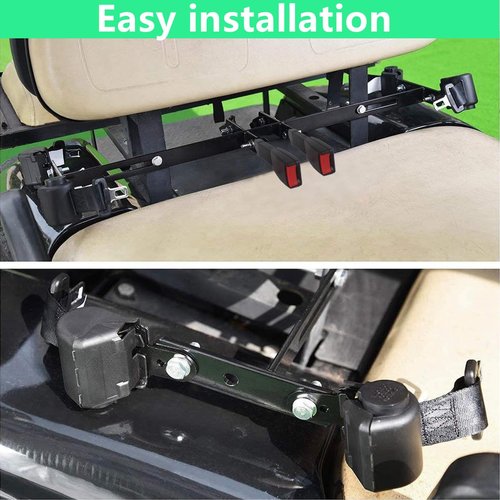 WLOOD Golf Cart Seat Belts Kit, Universal Retractable Front Rear Golf Cart Seat Belt Kit Compatible with EZGO, Club Car, Yamaha,Set of 4