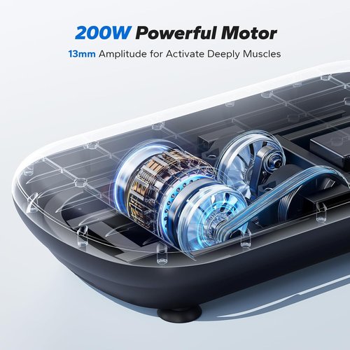 MERACH Vibration Plate Exercise Machine - 440 Lbs Capacity | Bluetooth & Silicone Pedal for Weight Loss