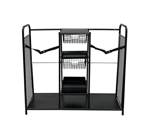 JEF WORLD OF GOLF Golf, Gifts, & Gallery 457 Metal Golf Bag Organizer, Black Double