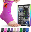 Modvel Foot & Ankle Brace - Compression Sleeve for Sprained Ankle Relief | Support for Plantar Fasciitis & Arthritis