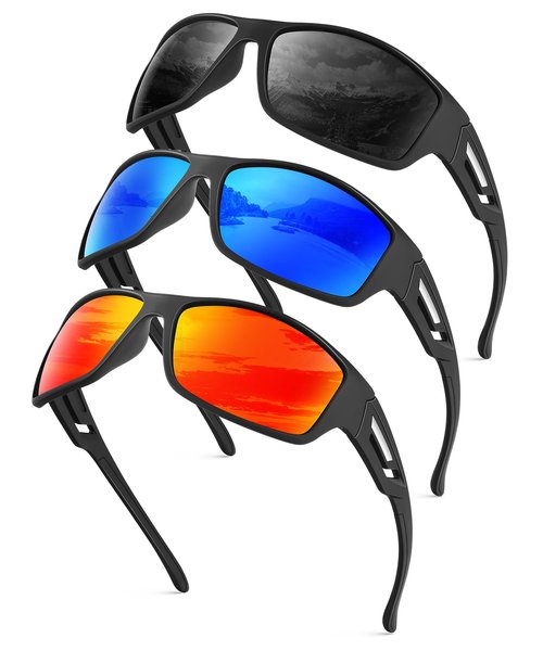 KALIYADI Sunglasses-Men Polarized Sports Sun-glasses: Mens Sun glasses Polarized UV400 Protection Running Cycling Outdoor