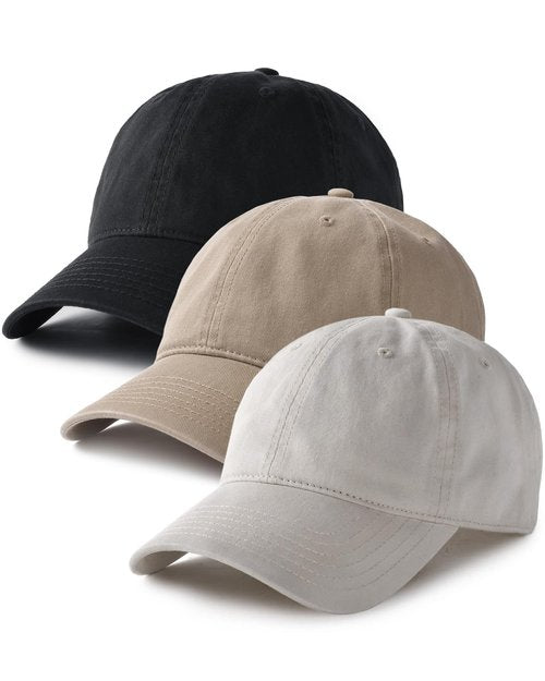 FURTALK Men and Women Vintage Washed Distressed Cotton Baseball Cap Plain Blank Adjustable Classic Baseball Hat Cap