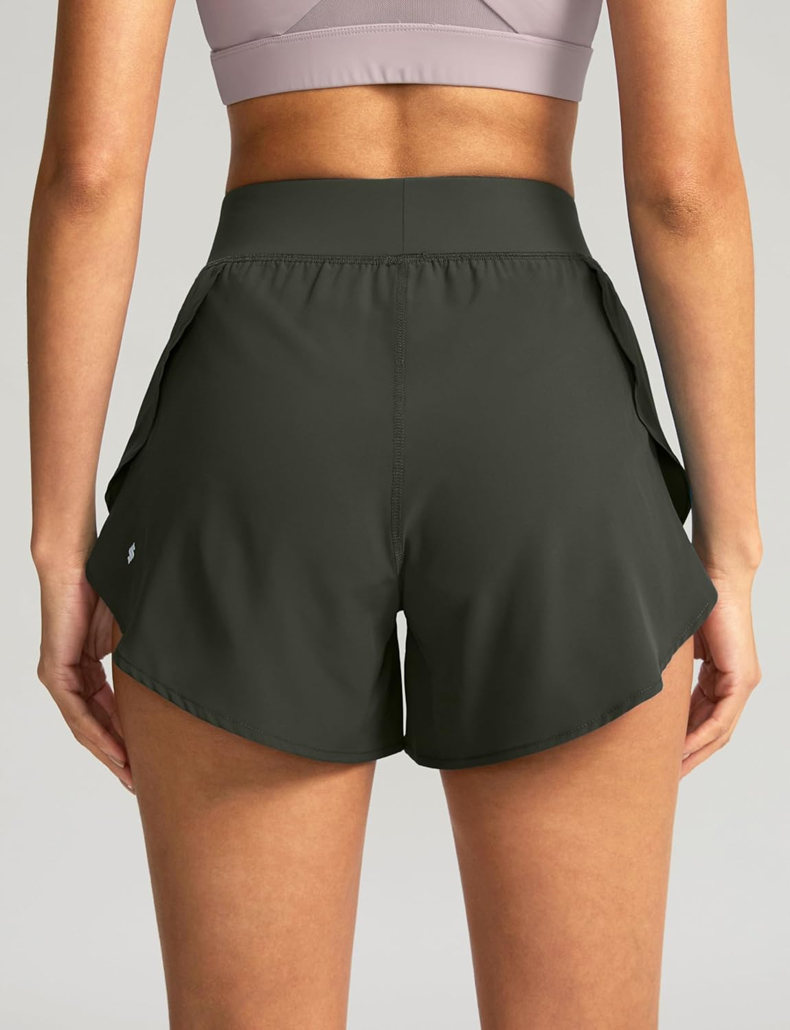 Soothfeel High Waisted Athletic Running Shorts - Quick Dry Dolphin Style for Women | Gym Workout Liner
