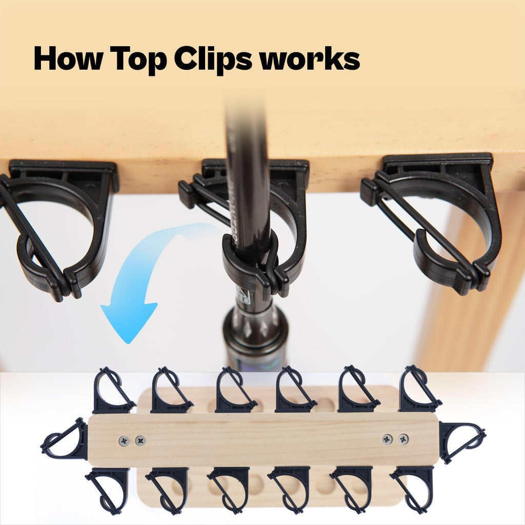 Skiennix Fishing Rod Storage Rack - 100% Wood Floor Stand for 14 Rods or Combos | Garage Organizer