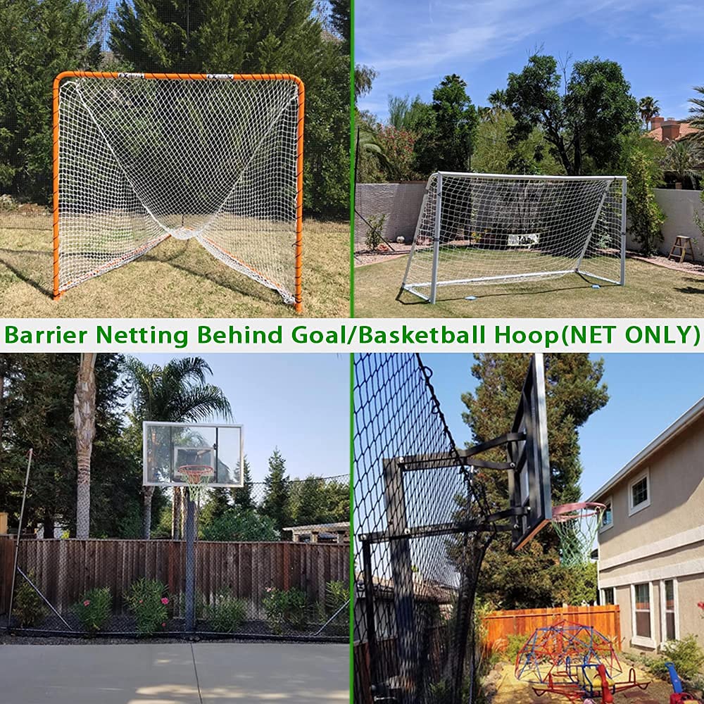 Wiseek Baseball Softball Backstop Nets, Heavy Duty Sports Netting Barrier #18 Baseball Netting 10'x10'/10'x20'/15'x15'…