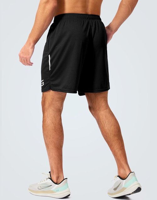 G Gradual Men's Gym Shorts - Quick Dry Athletic Mesh with Zipper Pockets | 5"/7"/10" Sizes for Basketball & Running