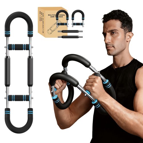 EINOJEOY Twister arm Trainer, Adjustable Resistance Chest Workout Equipment,Forearm Power Exercise bar, pectoralis spinalis Device, Portable Detachable Design(60-90lbs)