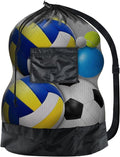 BROTOU Sports Mesh Bag - Heavy Duty Drawstring Backpack for Gym, Beach & Travel | Ideal for Sport Balls