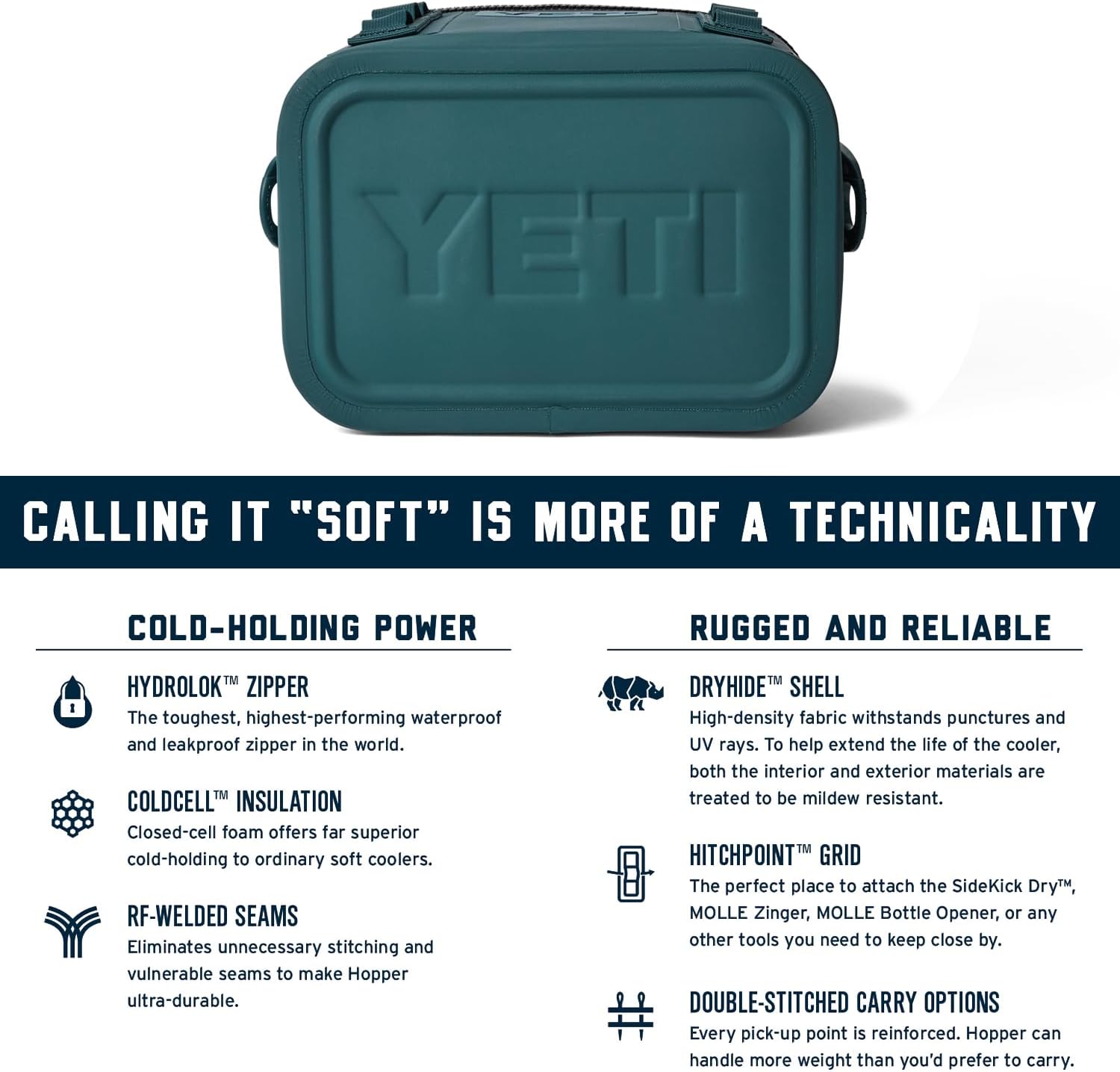 YETI Hopper Flip 8 | Portable Soft Cooler for Outdoor Adventures - Durable & Insulated Design