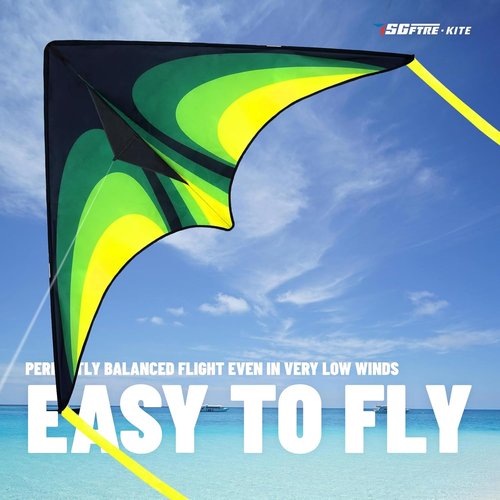 Delta Kite Set - Easy Launch for Kids & Adults | Perfect for Beach & Park Activities (Speed Triangle - G, 1)