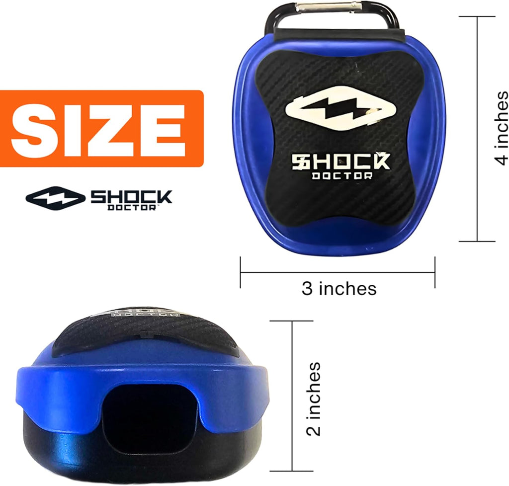 Shock Doctor Mouth Guard Case - Ventilated Storage for Adult & Youth Mouthguards | Universal Fit