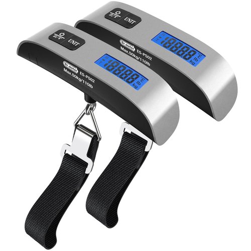 Dr.meter Luggage Scale - Portable Handheld Travel Scale with Backlight LCD Display | 110lb/50kg Capacity