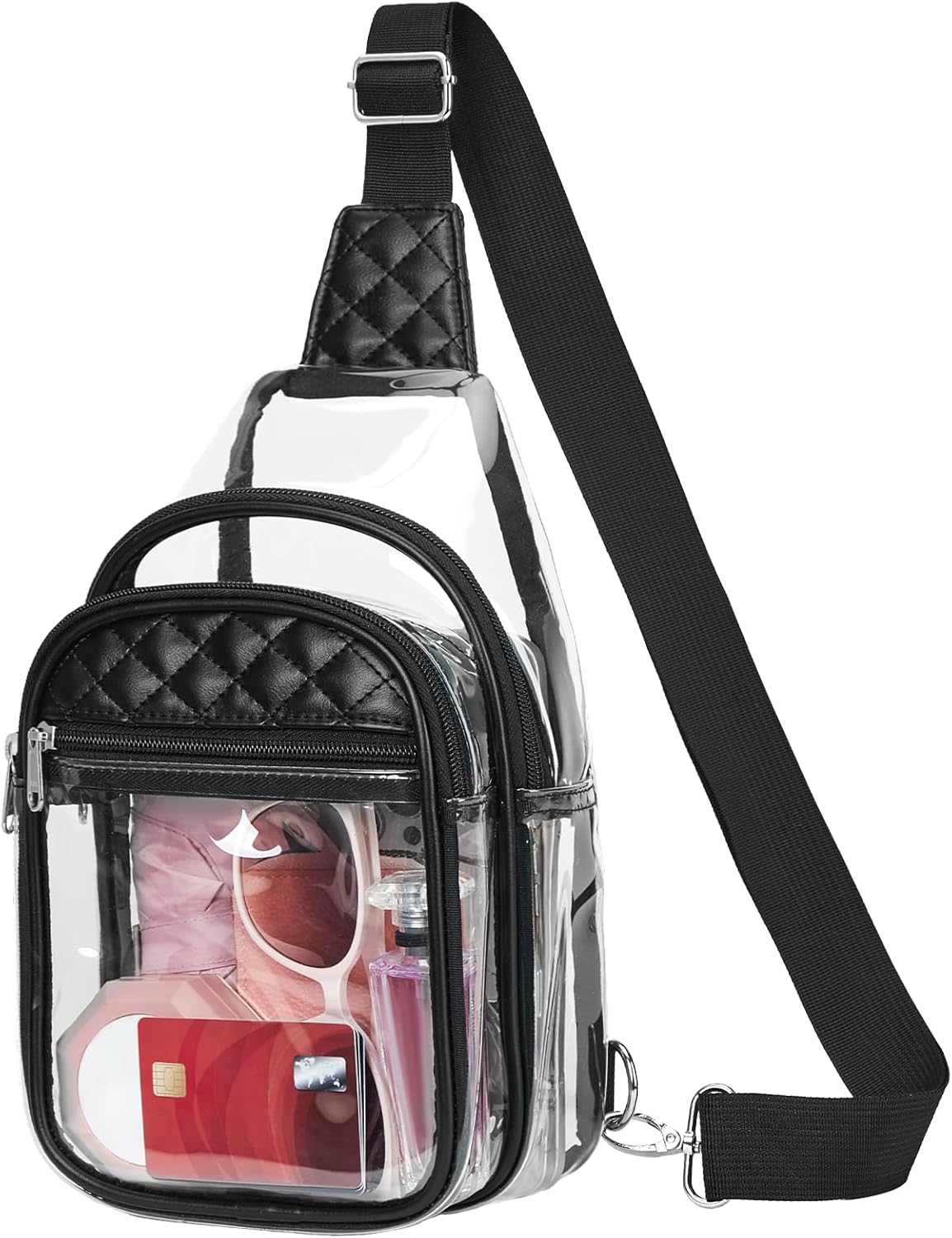 Vorspack Clear Bag for Stadium Events - Crossbody Bag for Women Clear Stadium Bag for Concerts Sports Festivals
