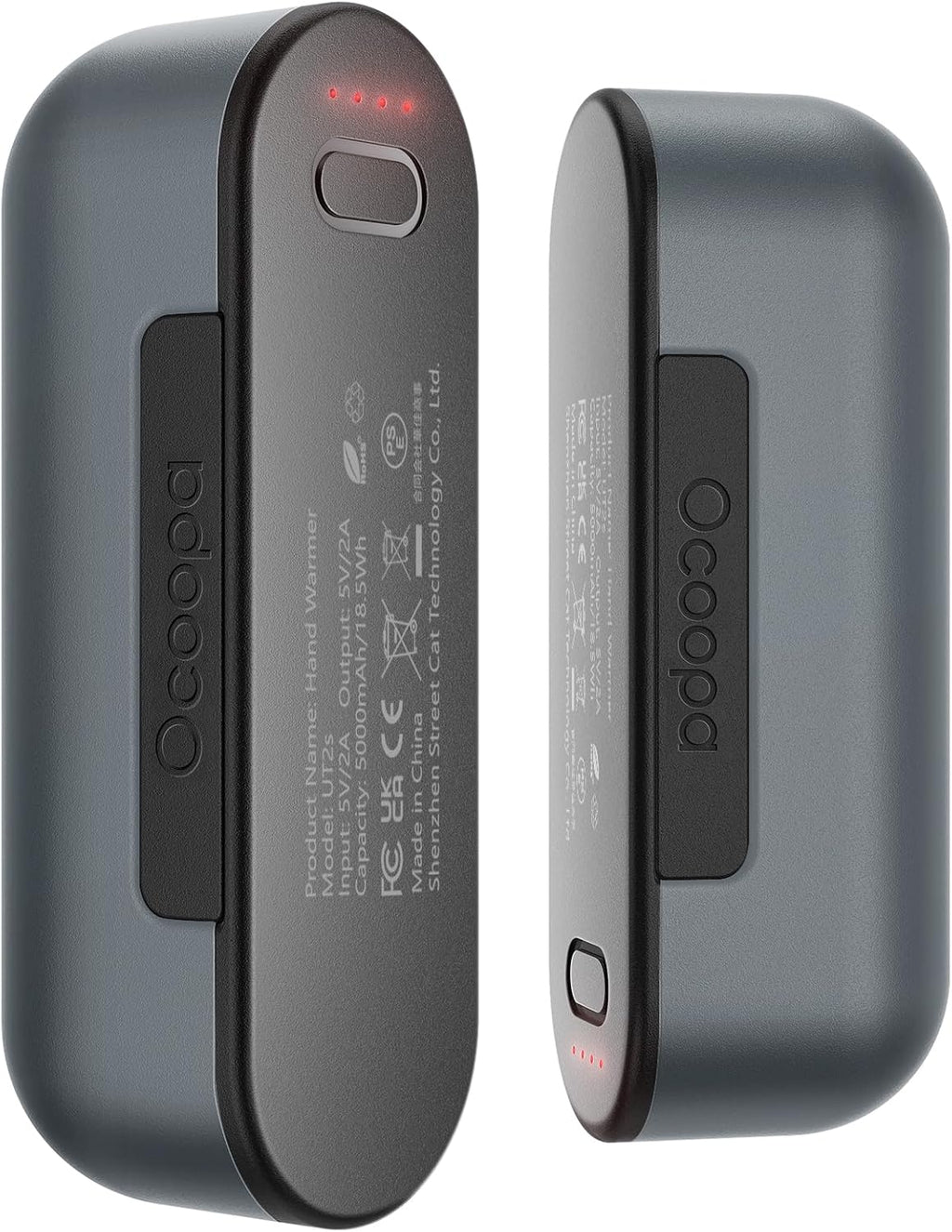 OCOOPA Rechargeable Hand Warmers - 16 Hours of Heat, 4 Levels Up to 137℉ - USB-C Portable Charger 5000mAh