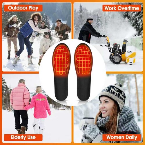 Heated Insoles with Removable 7.4V Battery Packs | Up to 12 Hours of Warmth | ETL-Certified Charger | Adjustable Temperature Foot Warmers for Men & Women