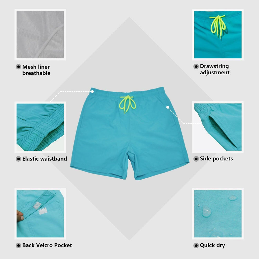 SILKWORLD Men's Swim Trunks - Quick Dry Beach Shorts with Pockets | Comfortable & Stylish