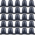 KUUQA Gray Drawstring Bags - 25Pcs String Backpacks for Gym, Sports & Travel