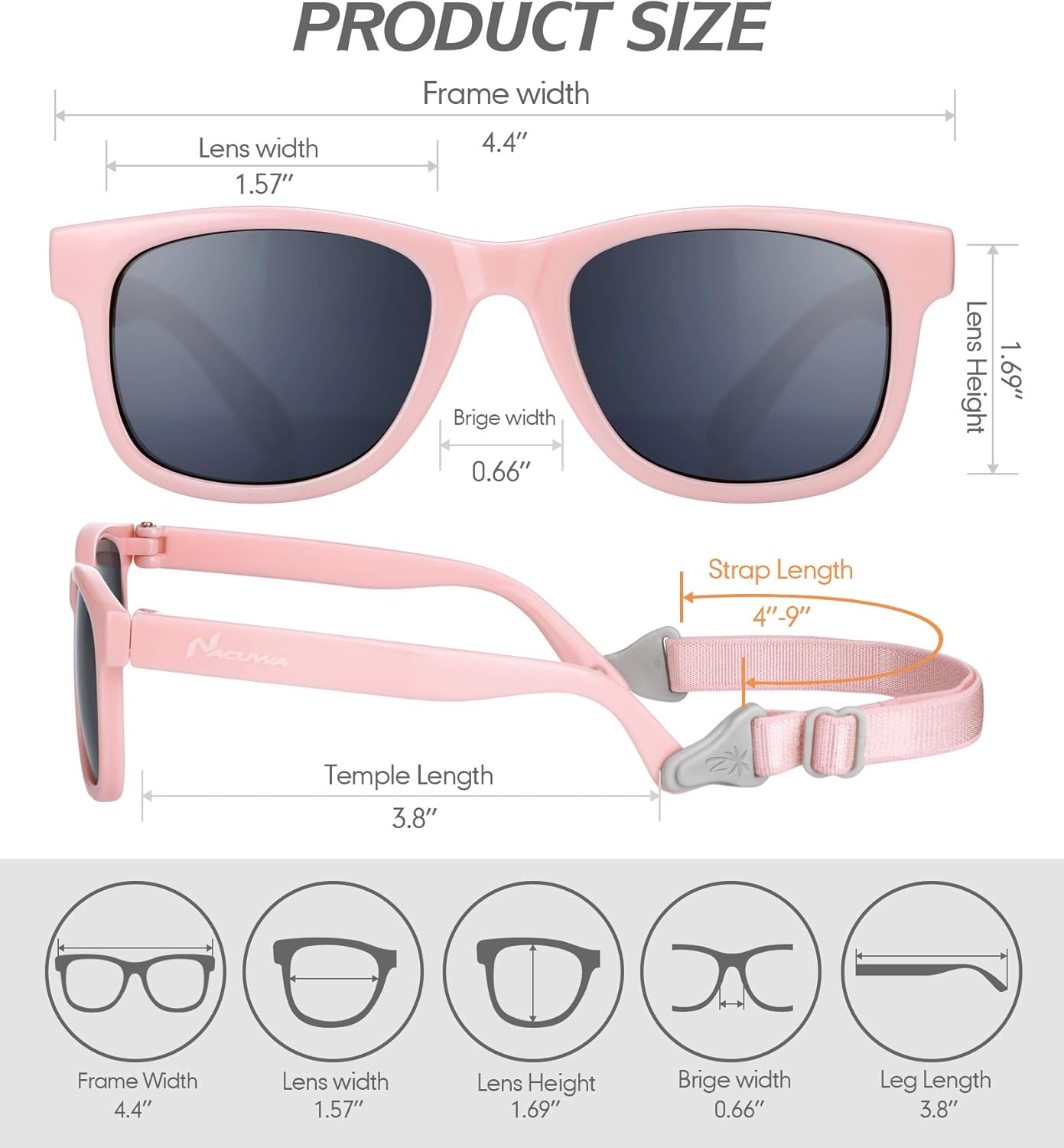 Skiennix Baby Sunglasses - 100% UV Protection for Infants & Toddlers | Ages 0-2 - Includes Case & Pouch