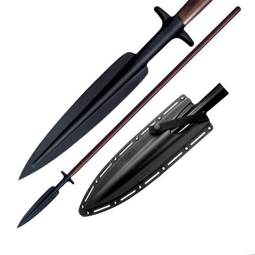 Cold Steel Boar Hunting Spear with 18" SK-5 Blade, Ash Wood Shaft and Sheath, 89" - Long Medieval Tactical Survival Weapon for Combat, Throwing, Self Defense, Outdoor Hiking and Fishing