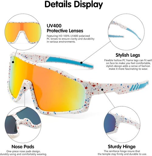 EYEBUDDY Kids Polarized Sunglasses - UV Protection for Boys & Girls Age 6-12 | Sports & Outdoor Fun