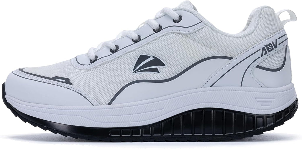 QAUPPE Men's Arch Support Sneakers - Orthotic Walking Shoes for Plantar Fasciitis Relief | Wide Fit