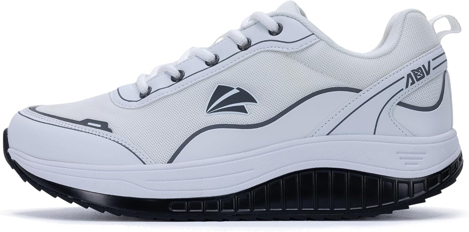 QAUPPE Men's Arch Support Sneakers - Orthotic Walking Shoes for Plantar Fasciitis Relief | Wide Fit