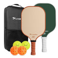 Pickleball Paddles Set of 2 Paddles 4 Balls and 1 Bag Pickleball Set 16MM Fiberglass Pickleball Paddle for Men Women, Pickleball Gifts for Women/Men Friends Family Lovers