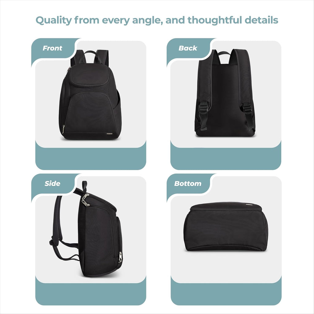 Travelon Anti-Theft Classic Backpack - Secure Design with Multiple Pockets | Ideal for Travel