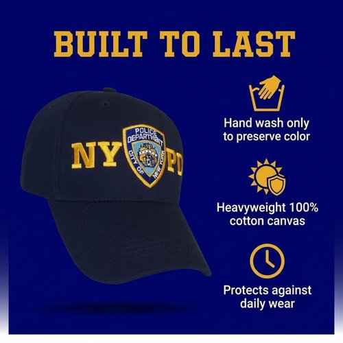 Artisan Owl NY Police Department-Inspired Baseball Cap, Blue