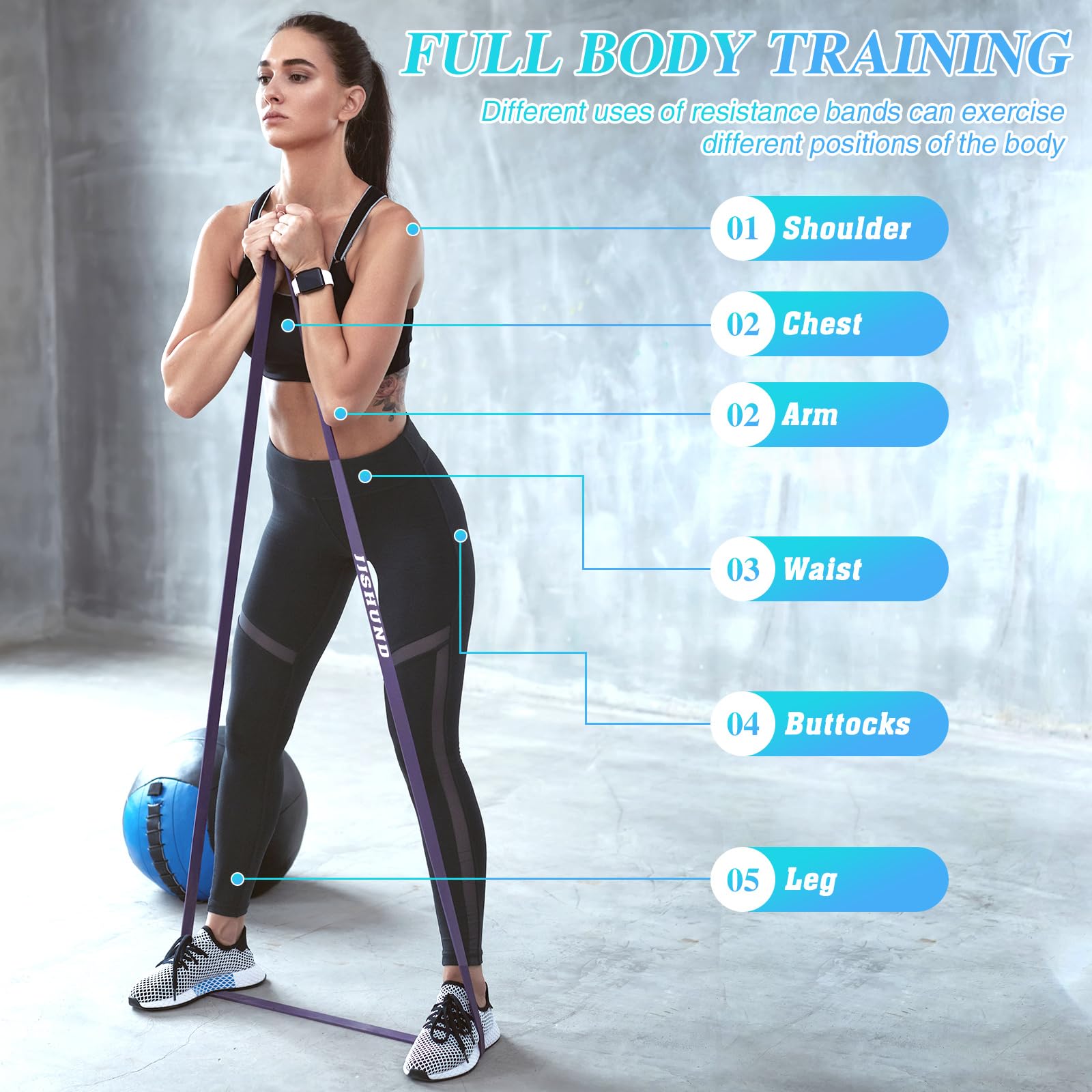 Resistance Bands, 5 Pcs Pull Up Assistance Bands Pull Up Bands Exercise Bands for Men Women, Workout Bands for Working Out, Muscle Strength Training, Body Stretching