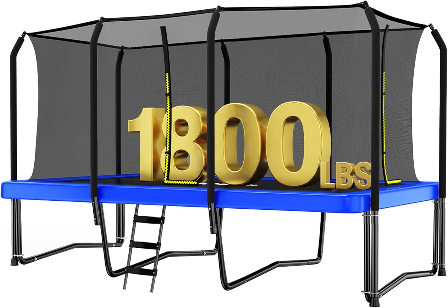 Zupapa Rectangle Trampoline - 1800LBS Weight Capacity | 10x17FT, 9x15FT, 8x14FT - Outdoor Fun for Kids & Adults