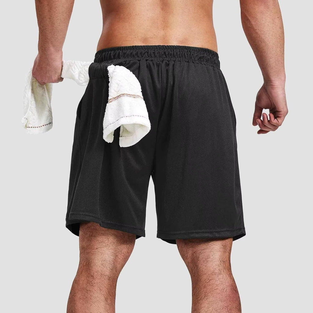 Skiennix Men's Athletic Running Shorts - 7-Inch Dry Fit & Mesh Workout Shorts with Pockets | 5 Pack