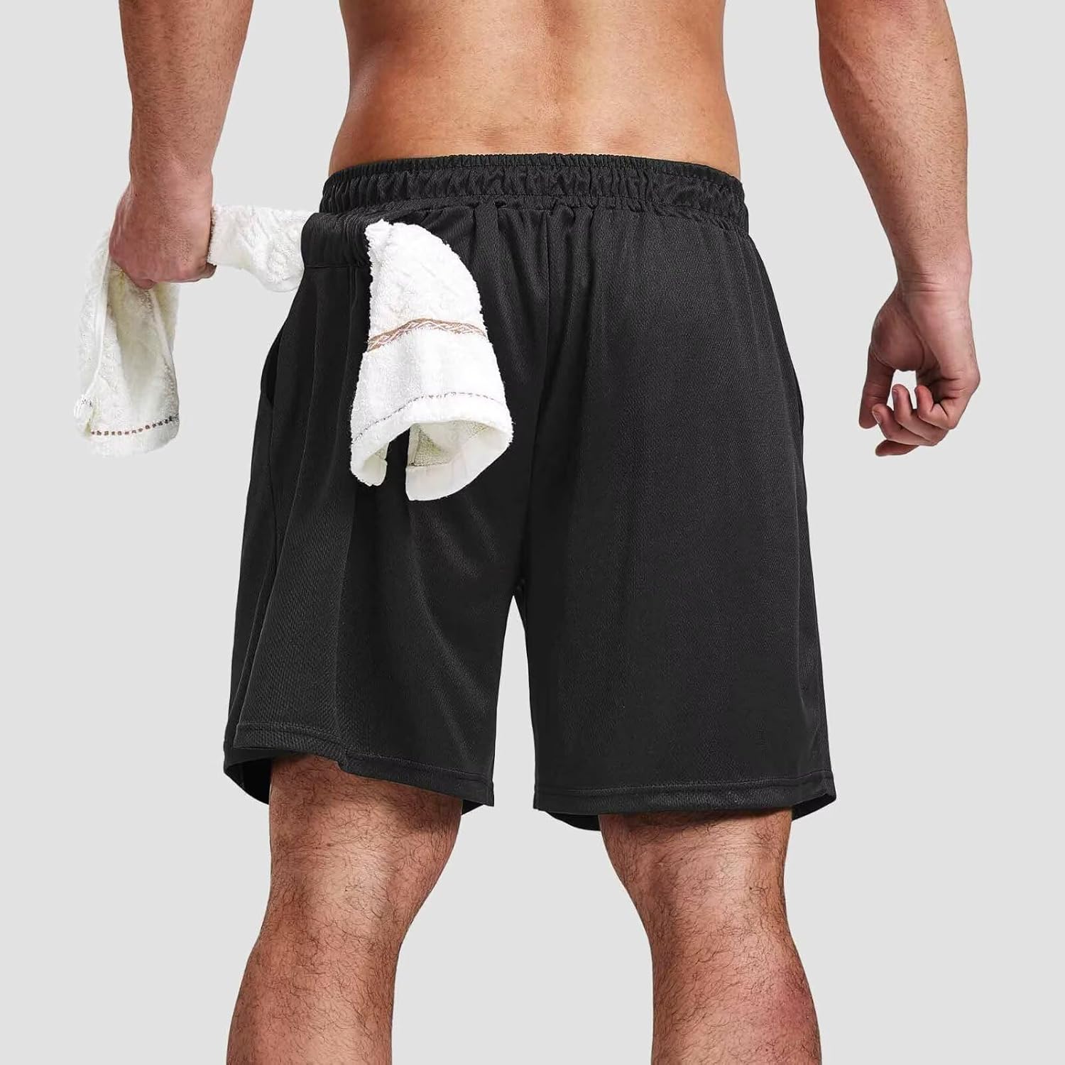 Skiennix Men's Athletic Running Shorts - 7-Inch Dry Fit & Mesh Workout Shorts with Pockets | 5 Pack
