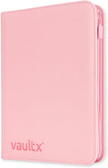Vault X 9 Pocket Trading Card Zip Binder - Premium Exo-Tec Material, Holds 360 Cards, Pink