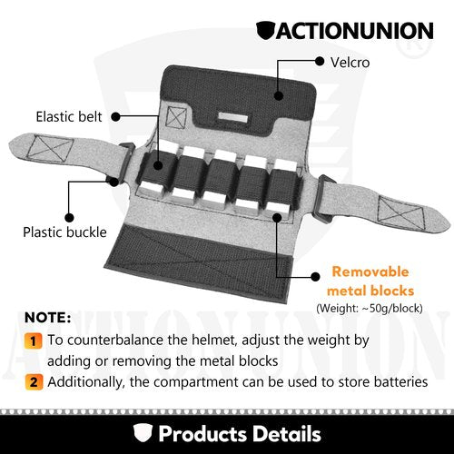 ACTIONUNION Helmet Counterweight Pouch for Tactical Airsoft Paintball Bump BJ PJ MH SF MK NVG Helmet Accessories