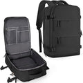 Coowoz Large Travel Backpack - Waterproof Hiking Rucksack for 15.6" Laptop | Flight Approved, Black
