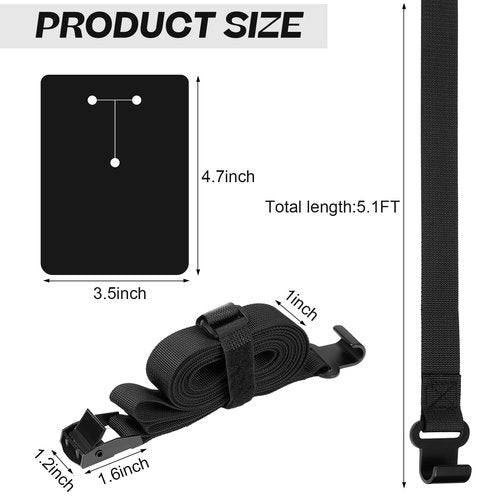 SATINIOR 2 Pcs 61 Inch Bike Rack Support Strap with 4 Car Scratch Protector, Heavy Duty Nylon Cam Buckle Cinch Straps, Adjustable Bike Rack Tie Down Straps, for Car Motorcycle Truck Trailer