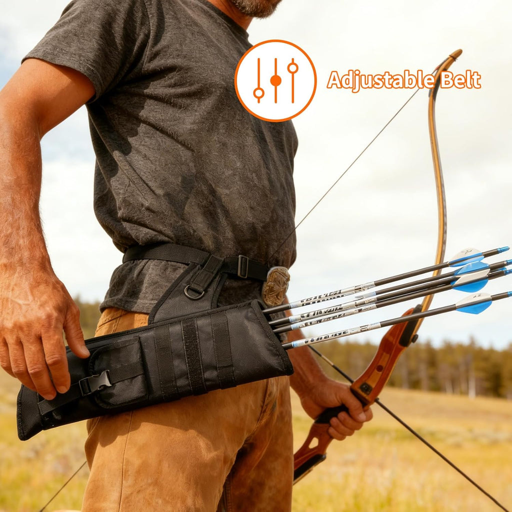 SPG Hip Quivers - Adjustable Molle System Arrow Holder for Compound & Recurve Bows | Ideal for Target Practice