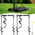 Tinnmao Basketball Hoop Anchor Kit - Heavy Duty 18'' Steel Anchors with Adjustable Straps for High Wind Stability