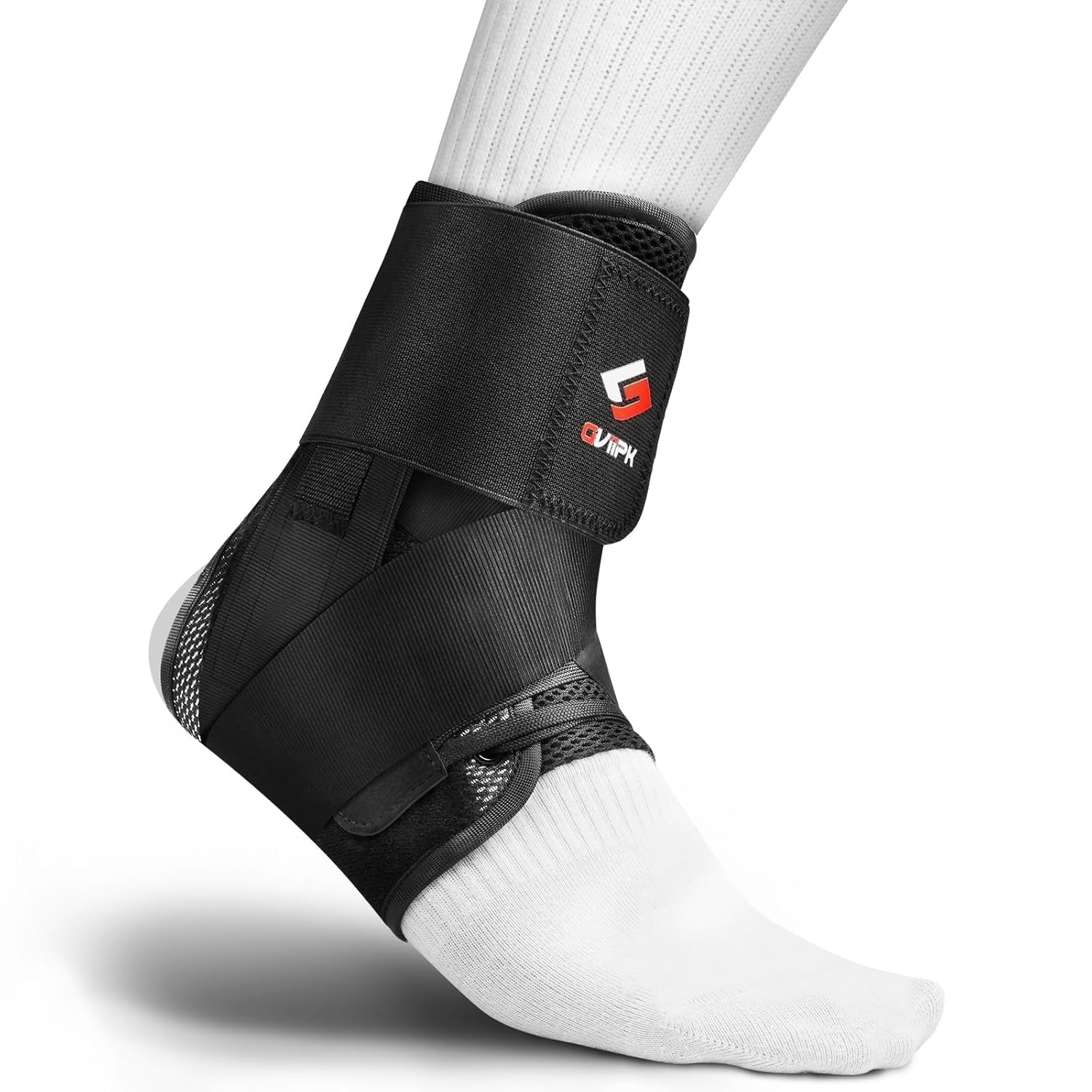 Skiennix Ankle Brace - Quick Lace-Up Support for Sprained Ankle & Plantar Fasciitis Relief | Size M