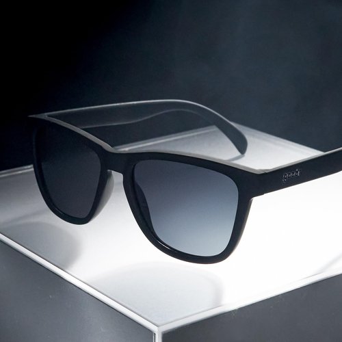 goodr A Unicorn's Calamity Polarized Sunglasses, Medium Sized (OG), Black Solid Frames with Black Non-Reflective Glare Reducing Lenses, UV400 Protection, No Slip, No Bounce