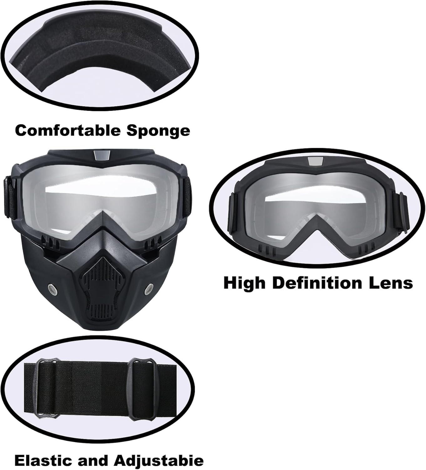 Skiennix Full Face Airsoft Mask - Tactical Paintball & Motorcycle Goggles | 2 Pack
