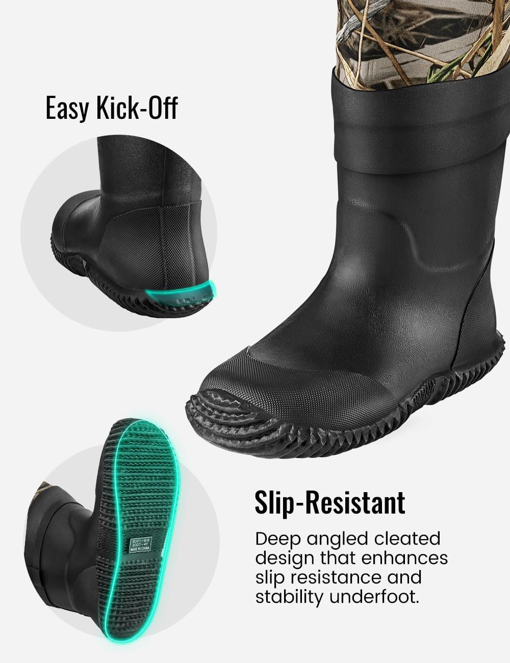 TIDEWE Chest Waders - Waterproof Neoprene Insulated Youth Fishing & Hunting Gear for Kids