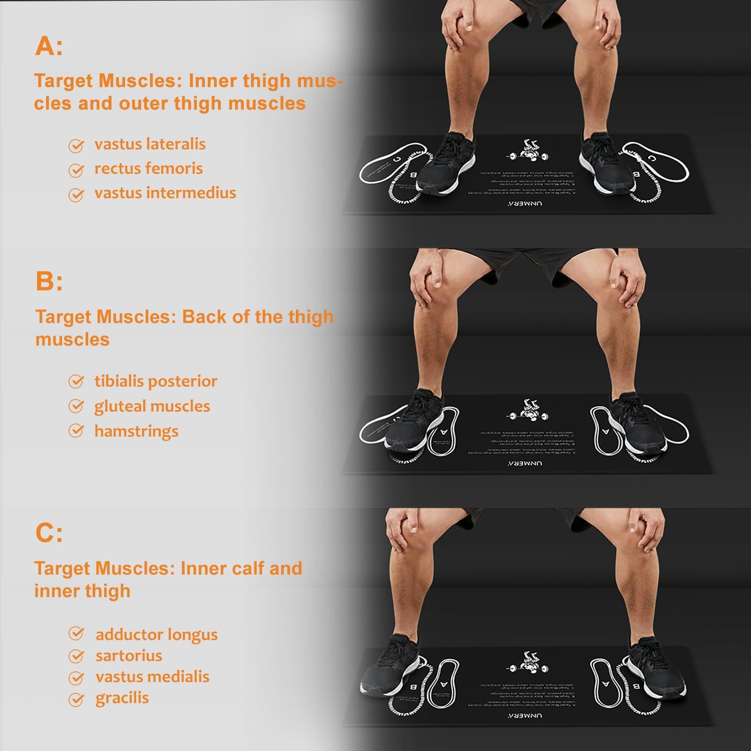 UNMERA Squat Wedge Block - Non-Slip Heel Elevator for Enhanced Squat Form & Mobility | Ideal for Weightlifting & Deadlifts