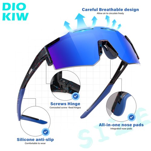 DioKiw 4PACK Kids Sunglasses Polarized Youth Baseball Sunglasses Boys Girls Softball Cycling UV400 Protection Goggles