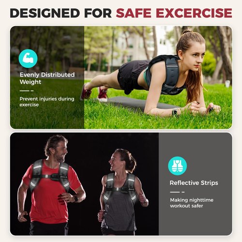 BAGAIL Comfort-Fit Weighted Vest for Women - Even Weight Distribution & No-Chafe Design | 5-30 lbs Options