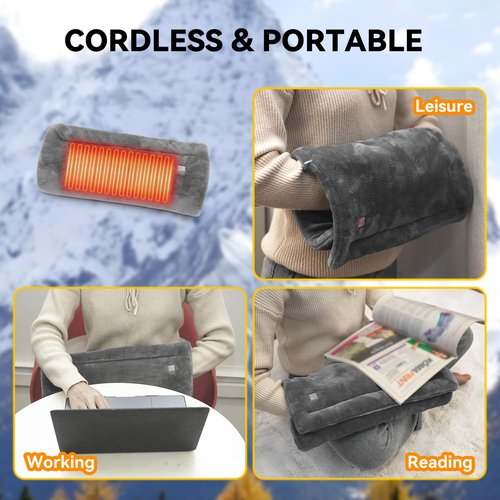 Warm Storm Hand Warmers Pouch, USB Electric Hand Muff Bag Rechargeable 3 Heating Levels with 10000mah Battery Portable Hands Heating Pad for Outdoor Fishing Camping Hiking