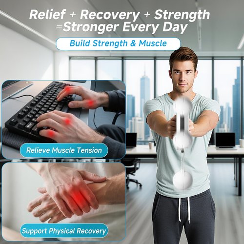Rocalt Arm and Shoulder Workout Equipment for Men and Women, 360° Hand-Crank Forearm Trainer, Shoulder and Chest Exercise Equipment, Home Fitness Equipment and Gym Workouts