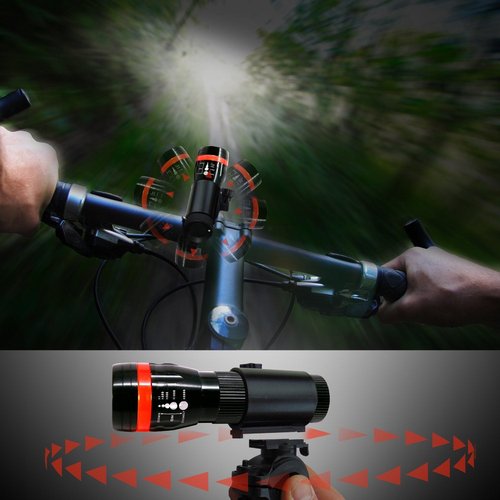 StellarLights - Solid Aircraft Aluminum Bike Light - Bright 240 Lumens LED Bicycle Headlight with Tail Light - Waterproof