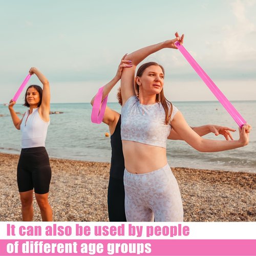 Deekin 20 Pcs Resistance Bands Resistance Loop Exercise Bands Exercise Equipment Elastic Drag Ring for Women and Men Home Fitness, Gym, Yoga(25-30 Lbs,Pink)